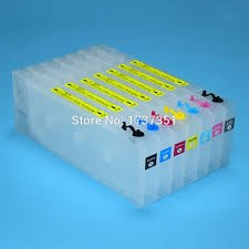 Set di 7 cartucce vuote ricaricabili trasparenti con chip