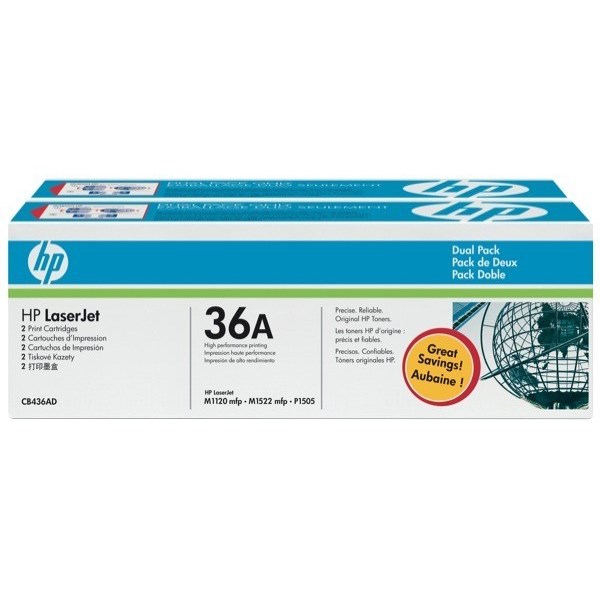 HP CB436AD Toner Nero 36A Pacco Doppio
