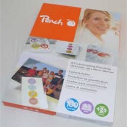 PP580 - 01 - 510360 PEACH - Pouches lucido per la plastificazione Formato A3, 80