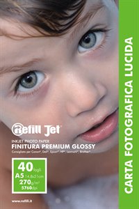 Carta Lucida Fotografica , 40 fogli 270 gr. formato A5