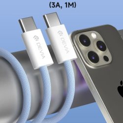 Cavo carica rapida PD in Nylon da Tipo-C a Tipo-C 60W 1Mt