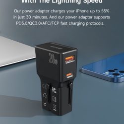 Caricatore 20W PD+QC MINI da Viaggio con Spine Universali