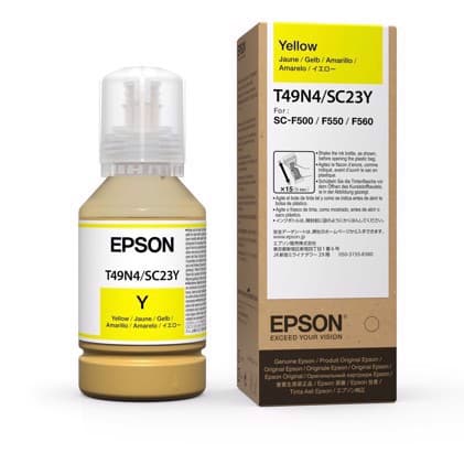 Flacone inchiostro ORIGINALE  Giallo 140ML DYE SUBLIMATION EPSON SC-F100,F500,F501#C13T49N400