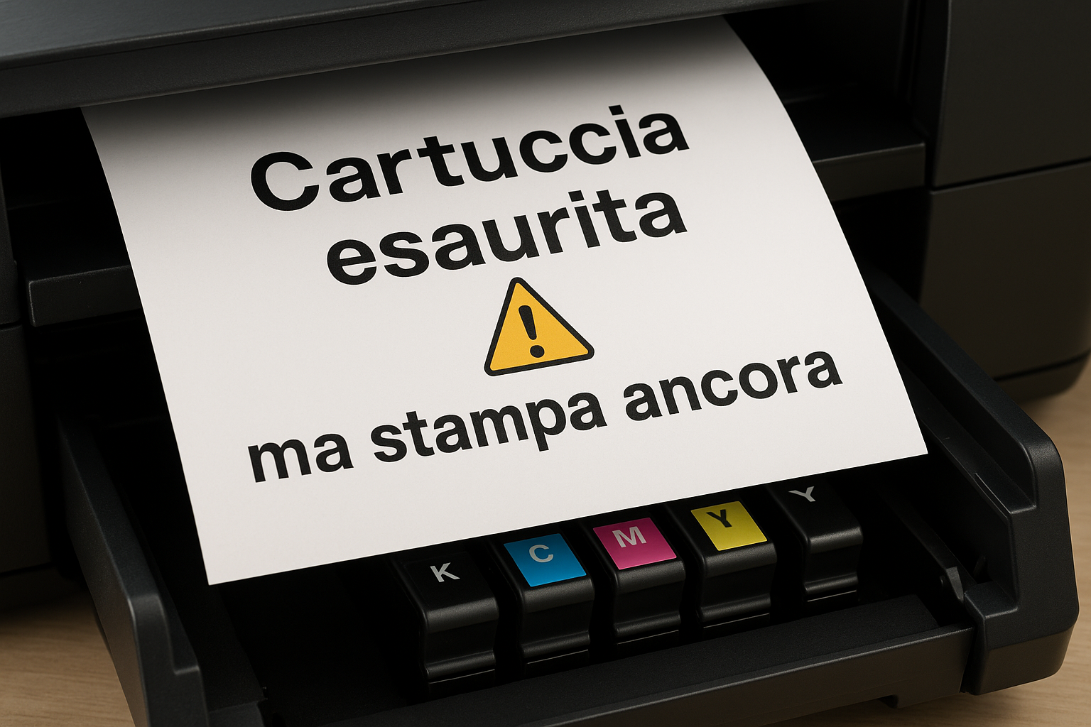 Perché la stampante dice “cartuccia esaurita” ma stampa ancora?