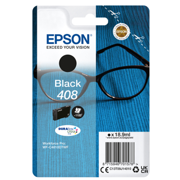Cartuccia Epson 408 nero originale